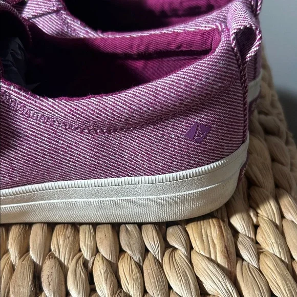 Sperry Women's Pink Canvas Sneakers - Picture 3 of 8